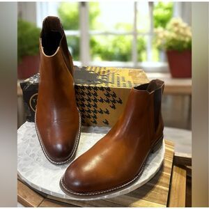 Thomas & Vine Corbin Cognac Leather Chelsea Boot Men’s US 9 New